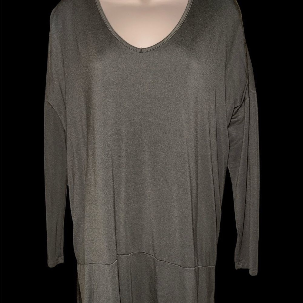 Cupio Gray Relaxed Long Sleeve Tunic